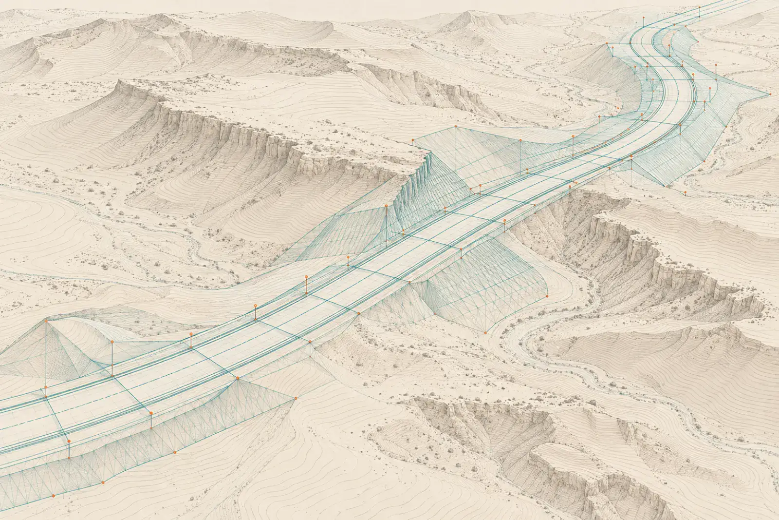 Illustration: Roads, bridges and infrastructure surveying