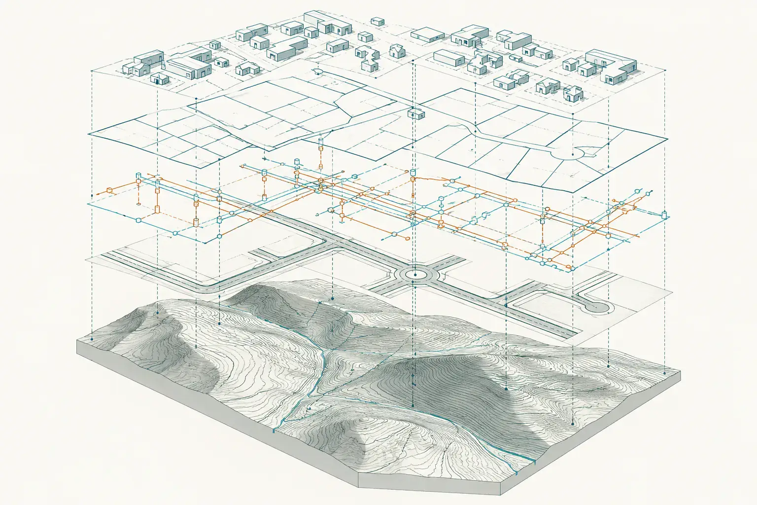 Illustration: Smart city and AI-assisted geospatial analysis
