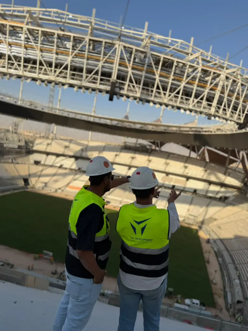 YAZ surveying team on site, King Fahd Stadium