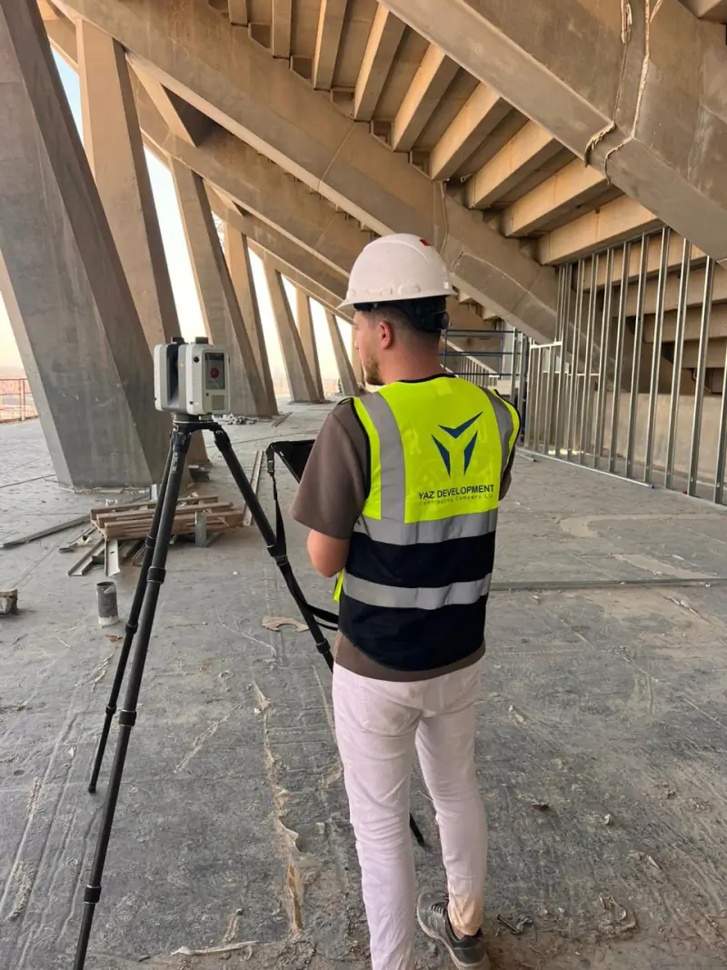 YAZ surveying team on site, King Fahd Stadium